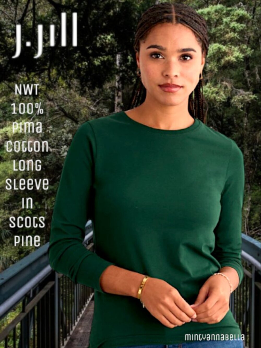 J. Jill Pima Cotton Long Sleeve in Scots Pine